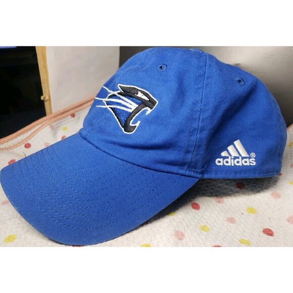 Adidas Carolina Panthers NFL Football Blue Strapback Hat OSFA Promo Cap NFC - Picture 1 of 7